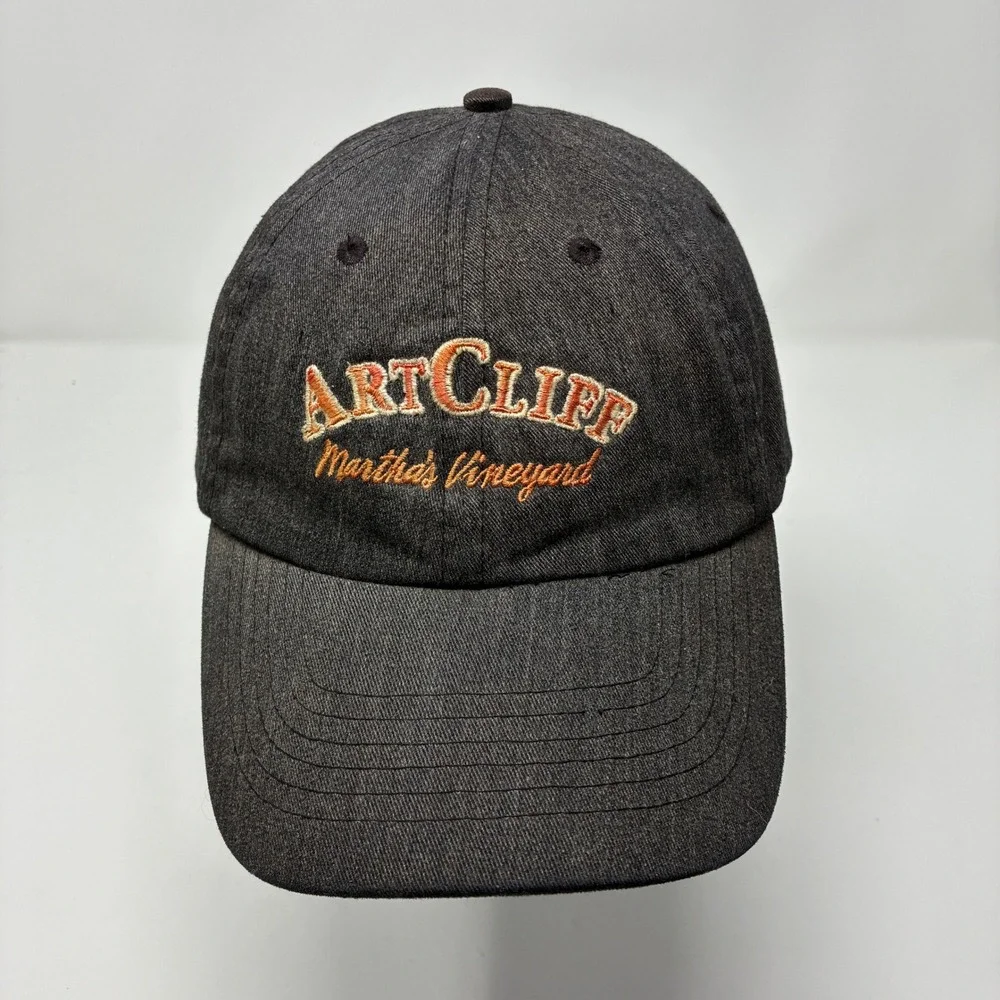 Artcliff Diner Martha's Vineyard Hat Cap Washed Black Embroidered 1943 Fried Egg